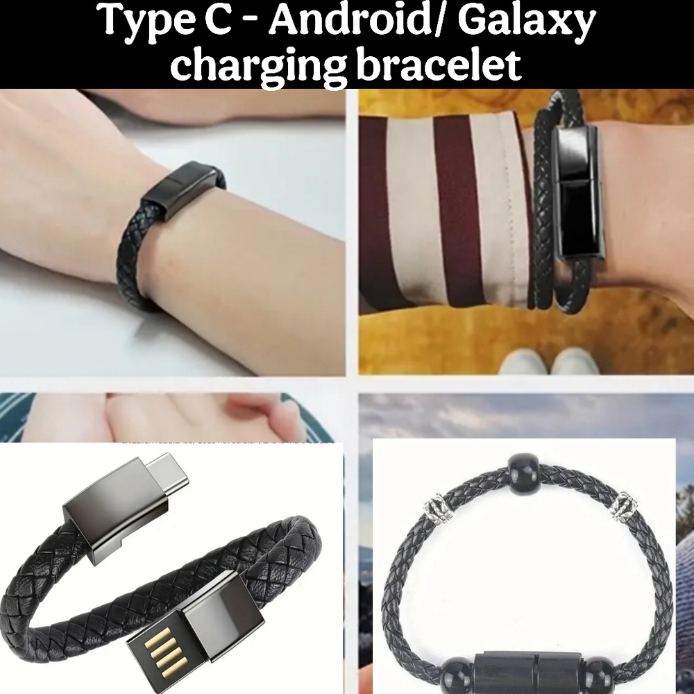 Type C charger for Galaxy/Android. 2 styles to chose from.
